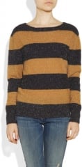 Tinseltextured stripe sweater by Band of Outsiders at Net A Porter