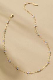 Tiny Clover Chain Necklace at Anthropologie