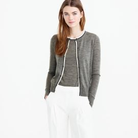 Tipped Jackie Cardigan in Graphite at J. Crew