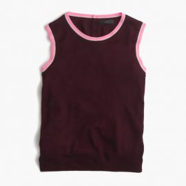 Tipped Lightweight Wool Jackie Shell Cabernet Geranium at J. Crew