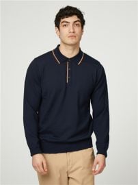 Tipped Merino Knitted Polo - Ben Sherman US at Ben Sherman