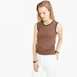 Tipped lightweight wool Jackie shell at J. Crew