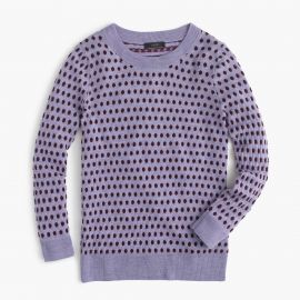 Tippi Sweater In Jacquard Dot in Purple at J. Crew