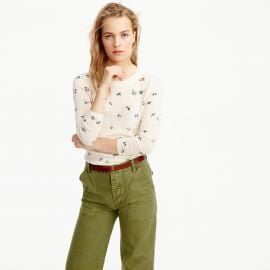 Tippi Sweater in Embellished Bee Print at J. Crew