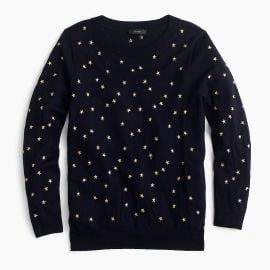 Tippi Sweater in Embroidered Stars at J. Crew