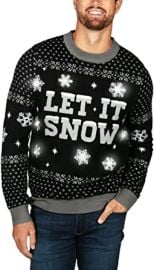 Tipsy Elves Light Up Ugly Christmas Sweaters for Men Bright LED Holiday Pullovers for Showing Off at  Mens Clothing store at Amazon