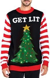 Tipsy Elves Men39s Light Up Christmas Sweater - Black Lit Funny Ugly Christmas Sweater at  Mens Clothing store at Amazon