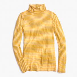 Tissue Turtleneck T-Shirt In Stripe Mustard at J. Crew