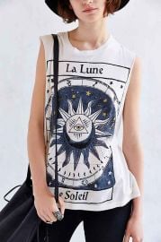 Title Unknown La Lune Foiled Muscle Tee at Urban Outfitters