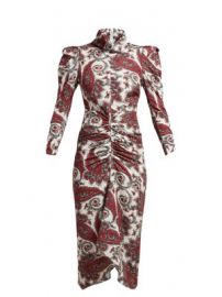 Tizy paisley-print silk high-neck dress at Matches