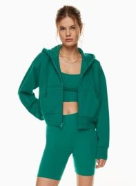 Tna Extra Fleece Boyfriend Boxy Zip Hoodie in biome green at Aritzia