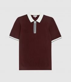 Tobago Tipped Zip Polo by Reiss at Reiss