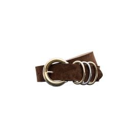 Tobar Suede Belt in Chocolate L39AGENCE at L'Agence