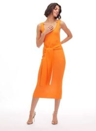 Toccin Lucy Tie Front Midi Dress at Toccin