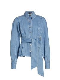Toccin Mina Washed Denim Belted Shirt at Saks Fifth Avenue