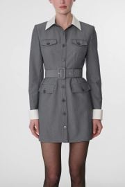 Toccin VALERIE LONG SLEEVE COLLARED BUTTON-FRONT DRESS at Toccin