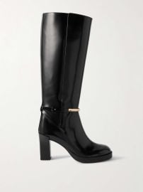 Tod s Gomma Embellished Leather Knee Boots at Net a Porter