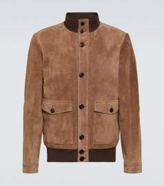 Tod s Suede bomber jacket at Mytheresa