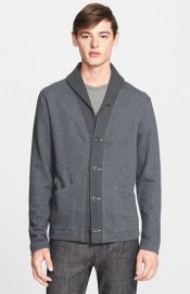 Todd Snyder Contrast Shawl Collar Cardigan at Nordstrom