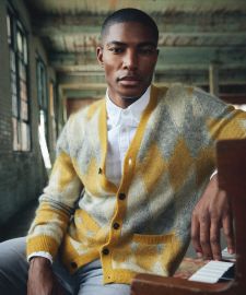 Todd Snyder Mohair Argyle Cardigan at Todd Snyder