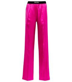 Tom Ford - High-rise silk-blend satin pants at Mytheresa