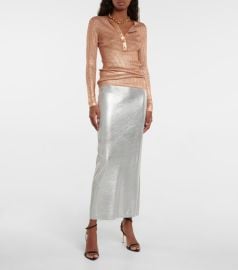 Tom Ford - Metallic maxi skirt at Mytheresa