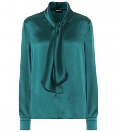 Tom Ford - Tie-neck satin blouse at Mytheresa