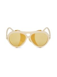 Tom Ford 60MM Pilot Sunglasses in Yellow at Saks Off 5th