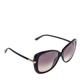 Tom Ford Black Smoke Ochre Gradient FT0324 Linda Butterfly Sunglasses Tom Ford TLC at The Luxury Closet