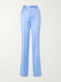 Tom Ford Cotton and silk blend duchesse satin straight leg pants at Net a Porter
