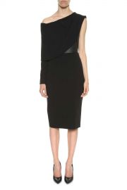 Tom Ford Crepe and Leather Dress at Italist