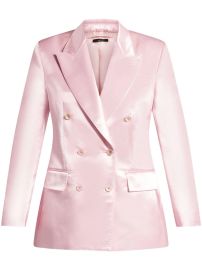 Tom Ford Double breasted Satin Jacket at Farfetch