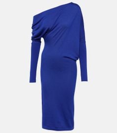 Tom Ford Draped Detail Off Shoulder Midi Dress at Mytheresa