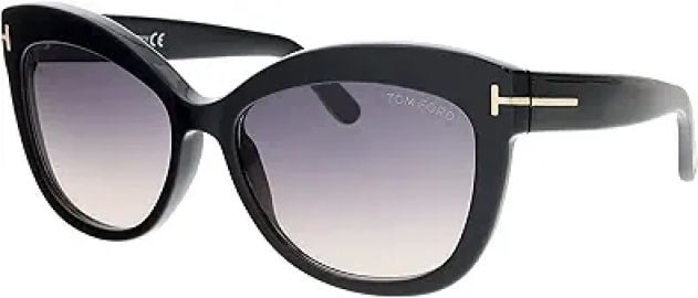Tom Ford FT0524 01B Shiny Black Alistair Cats Eyes Sunglasses Lens Category 2 S at Amazon