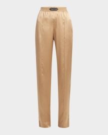 Tom Ford Logo Banded Silk Pj Pants at Neiman Marcus
