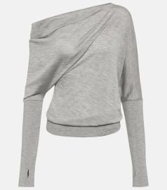 Tom Ford One shoulder cashmere and silk sweater at Mytheresa