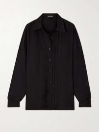 Tom Ford Pleated silk shirt at Net a Porter