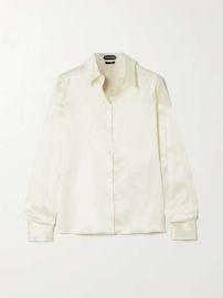 Tom Ford Silk and Lyocell blend satin shirt at Net a Porter