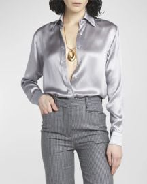 Tom Ford Silk charmeuse shirt at Neiman Marcus