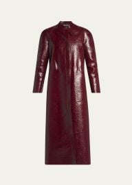 Tom Ford Snake Embossed Leather Long Coat at Bergdorf Goodman