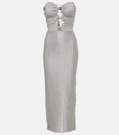 Tom Ford Strapless Cutout Embellished Metallic Gown at Mytheresa