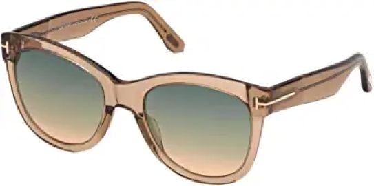 Tom Ford WALLACE FT 0870 Shiny Light BrownGreen Shaded 5420140 women Sunglasses at  Womens Clothing store at Amazon