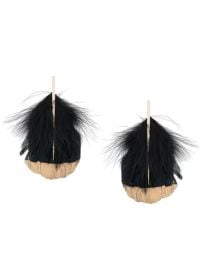 Tom Ford feather-detail Drop Earrings - Farfetch at Farfetch