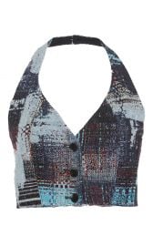 Tome tweed halter bustier top at Moda Operandi