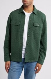 Tommy Bahama Cobble Hill CPO Quilted Snap Up Shirt Jacket at Nordstrom Rack