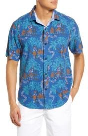 Tommy Bahama Hula Hideaway Short Sleeve Silk Button-Up Shirt at Nordstrom