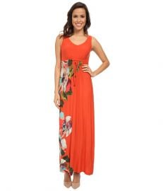 Tommy Bahama Madalena Rose Long Dress Red Hot at 6pm