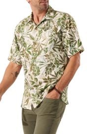 Tommy Bahama Sandy Cape Vines Short Sleeve Silk Button-Up Shirt at Nordstrom