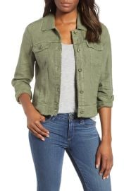 Tommy Bahama Two Palms Linen Raw Edge Jacket in Island Navy  at Nordstrom