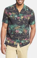 Tommy Bahama and39Palm Selleckand39 Island Modern Fit Print Short Sleeve Silk Campshirt at Nordstrom